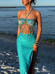 Conrad Gemstone Beaded Bralette