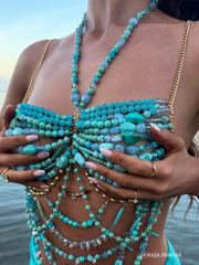 Conrad Gemstone Beaded Bralette